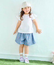 ANY KIDS 総柄刺繍 キュロット