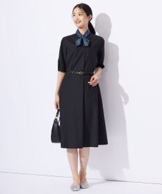 J.PRESS LADIES L 【洗える】ソフトシャンブレー ワンピース