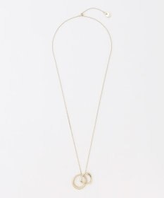 J.PRESS LADIES メタルコンビ ダブルリング ネックレス