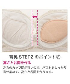 BRADELIS New York 【BRADELIS New York/ 育乳補整ブラ・STEP2 寄せる】ローズステップ2ブラ24A1  谷間を作ってキープする補正ブラ