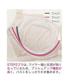 BRADELIS New York 【BRADELIS New York/ 育乳補整ブラ・STEP2 寄せる】ローズステップ2ブラ24A1  谷間を作ってキープする補正ブラ
