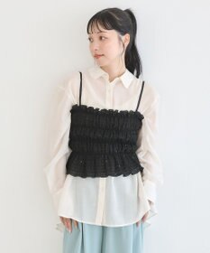 earth music&ecology スパンコールシャーリングビスチェ