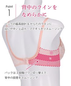 Wing ブラジャー 背中の段差をスムージング バストの脇流れをブロック 脇高設計(バック) 吸汗速乾(カップ肌側) 【後ろ姿きれいブラ】 ブラ KB2720 ウイング／ワコール