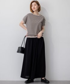 23区 【WEB&一部店舗限定/接触冷感/洗える】ツイストコットンプレーティング スカート