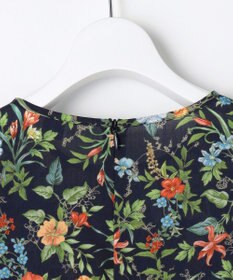 J.PRESS LADIES S スパンボタニカル プリント クルーネック ブラウス