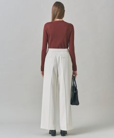 ICB 【洗える】エクストラファインメリノリブ ヘンリーネック プルオーバー