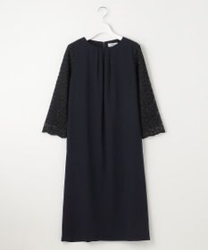 J.PRESS LADIES L 【洗える】ノルディス2wayジョーゼット レース袖 ワンピース