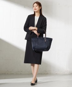 J.PRESS LADIES L 【セットアップ対応・洗える】DRYウーステッド ノーカラー ジャケット