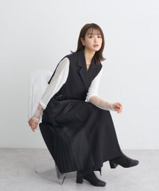 earth music&ecology サイドプリーツジレンチ