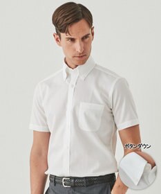 GOTAIRIKU 春夏向け【形態安定】SUMMERPREMIUMPLEATS_ボタンダウンカラー 半袖ドレスシャツ(25年モデル)