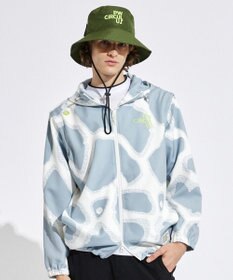 PW CIRCULUS 【袖2WAY】【MEN】プリント デタッチャブル アノラック