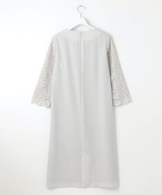 J.PRESS LADIES L 【洗える】ノルディス2wayジョーゼット レース袖 ワンピース