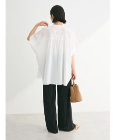 Green Parks 綿麻混ポンチョ風シャツ