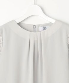 J.PRESS LADIES L 【洗える】ノルディス2wayジョーゼット レース袖 ワンピース