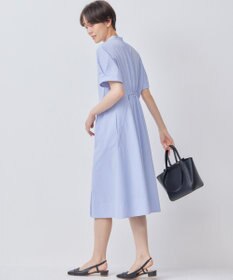 組曲 【WEB限定】サッカーストレッチ バンドカラーワンピース