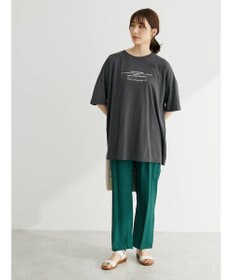 Green Parks バックフォトプリント半袖チュニック