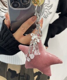 WEGO ベロアスターキーホルダー