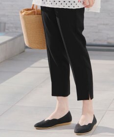 Tiaclasse 【洗える】麻調テーパードパンツ