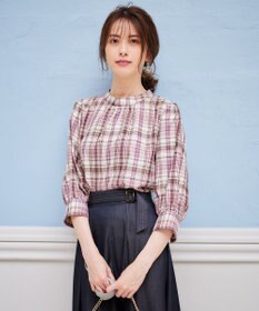 ANY SIS S 【洗える】ソフトチェック ブラウス