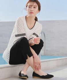 Tiaclasse 【洗える】麻調テーパードパンツ