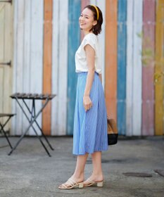 Tiaclasse 【洗える】異素材を組み合わせたカットソードッキングワンピース