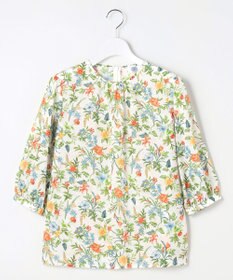 J.PRESS LADIES S スパンボタニカル プリント クルーネック ブラウス