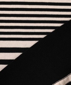 23区 L 【洗える】プレミアムビオコットン 半袖 ボーダー ニット