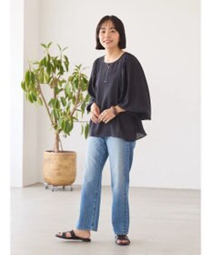 AMERICAN HOLIC 袖ボリュームシアーブラウス