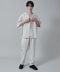 WEGO 【ユニセックス着用アイテム/手洗い可/SETUP可/ウエストゴム】リネンレーヨンイージーパンツ