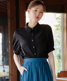 Tiaclasse L 【洗える】パフスリーブシャツブラウス