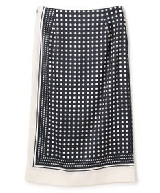 BEIGE， GADE / モノトーンドット柄ラップ風スカート