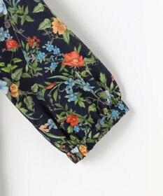 J.PRESS LADIES S スパンボタニカル プリント クルーネック ブラウス