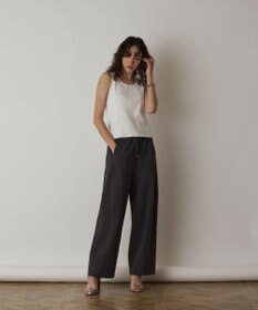 GRACE CONTINENTAL Uネックリブニットトップ