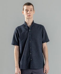JOSEPH HOMME 新素材【軽量/通気性/清涼感/洗える/ストレッチ】レノクロスストレッチ　ウィングカラー半袖シャツ