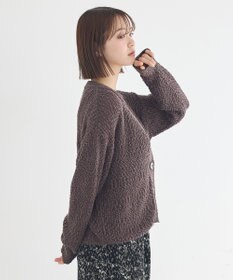 earth music&ecology 【予約】ぽんぽんスキッパーカーディガン