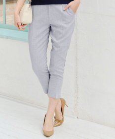 Tiaclasse 【洗える】麻調テーパードパンツ