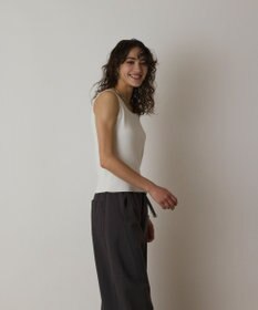 GRACE CONTINENTAL Uネックリブニットトップ