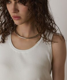 GRACE CONTINENTAL Uネックリブニットトップ