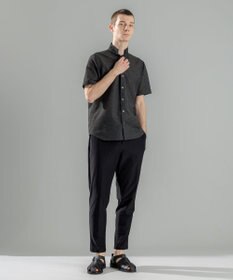 JOSEPH HOMME 新素材【軽量/通気性/清涼感/洗える/ストレッチ】レノクロスストレッチ　ウィングカラー半袖シャツ