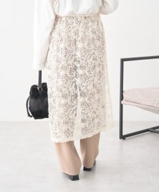 earth music&ecology モールレースラップスカート