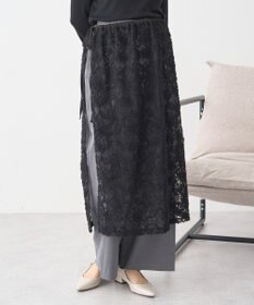 earth music&ecology モールレースラップスカート