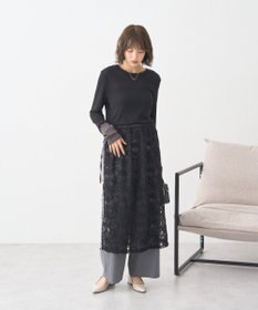 earth music&ecology モールレースラップスカート