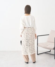 earth music&ecology モールレースラップスカート