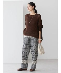 AMERICAN HOLIC 透かし編みメッシュニットプルオーバー