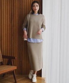 ICB L コットンポリエステルスムース  プルオーバー ニット