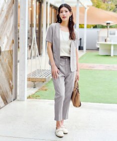 Tiaclasse 【洗える】麻調テーパードパンツ