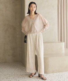 AMERICAN HOLIC ウォッシャブルショート丈シアーカーディガン