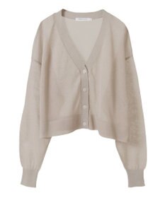 AMERICAN HOLIC ウォッシャブルショート丈シアーカーディガン