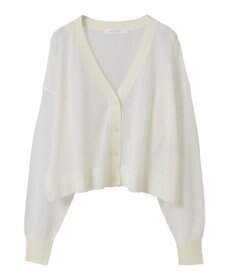 AMERICAN HOLIC ウォッシャブルショート丈シアーカーディガン