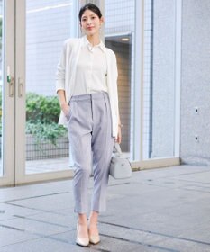 Tiaclasse 【洗える】麻調テーパードパンツ